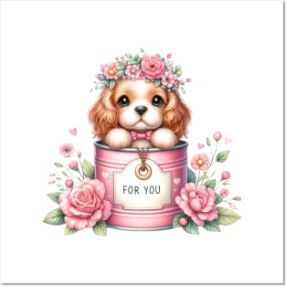 Valentine Cocker Spaniel Dog For You Posters and Art